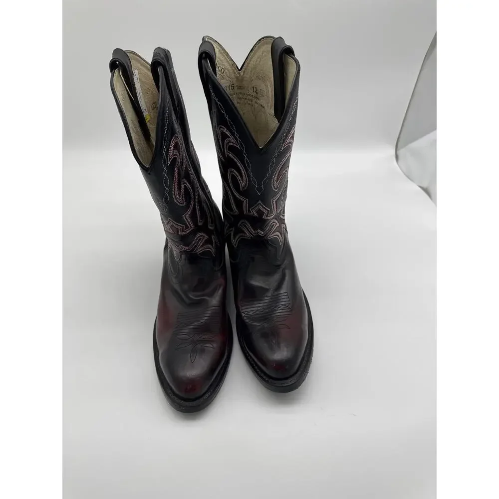 Durango‎ Black & Dark Brown With Red stitch LEM315 12EE Mens